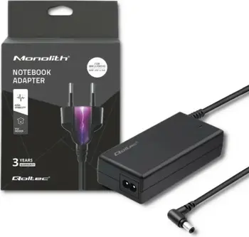 Karikues për laptop Qoltec 50099.90W, 90W, 2.5 mm, i zi