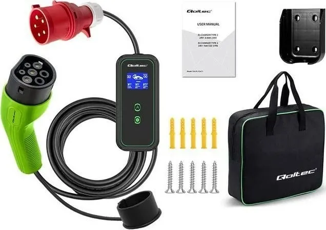 Karikues makinash elektrike Qoltec 2-në-1, Type 2, 7kW, 230V, CEE 3 PIN - 5