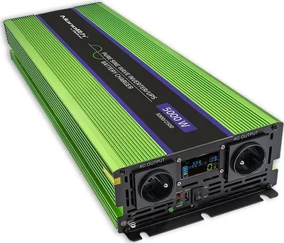Inverter Qoltec Monolith, 2500W 5000W, 12V në 230V, valë sinusoide e pastër - 2