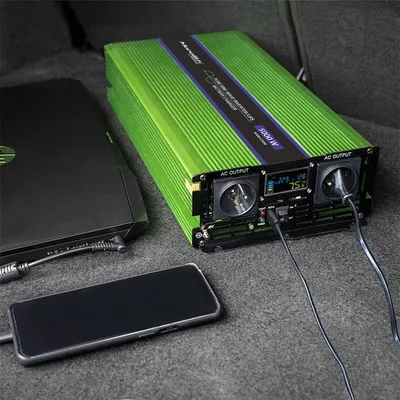 Inverter Qoltec Monolith, 2500W 5000W, 12V në 230V, valë sinusoide e pastër - 3