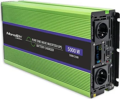 Inverter Qoltec Monolith, 2500W 5000W, 12V në 230V, valë sinusoide e pastër - 10