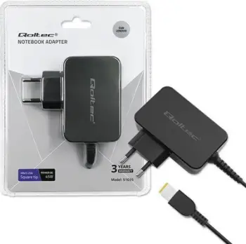 Adaptues karikues për laptop Qoltec për Lenovo, 45W, 20V 2.25A, slim tip me pin, i zi