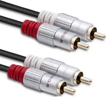 Kabllo Qoltec RCA (Cinch) x2 - kabllo RCA (Cinch) x2 0,5 m, e zezë