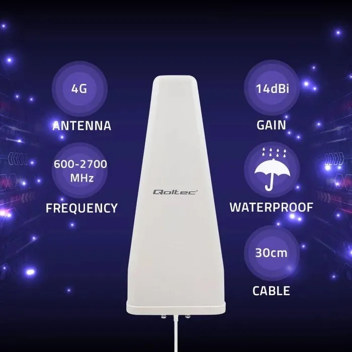 Antena Qoltec 57043 4G LTE DUAL, Bakër - 2