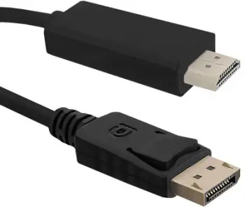Kabllo Qoltec DisplayPort - HDMI, 1 m, e zezë