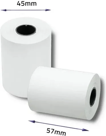 Rrollë termike Qoltec, 57x20 m, 55 g/m2, pa BPS, e bardhë - 14