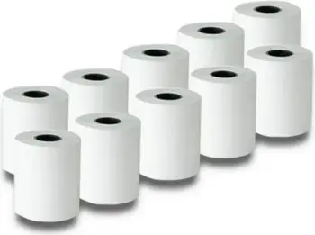 Letër termike Qoltec 57mm x 27m, set 10 copë, BPA free, e bardhë