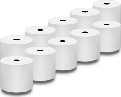 Rrolë termike Qoltec, 57x40 mm, 55 g/m², e bardhë - 1
