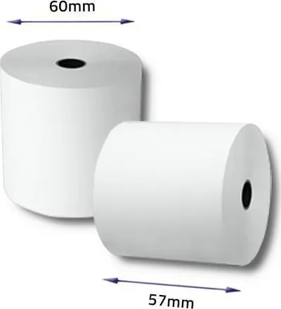 Rrolë termike Qoltec, 57x40 mm, 55 g/m², e bardhë - 5