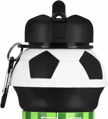 Shishe uji e palosshme Spokey Cort 941259, 520ml, silikon, jeshile