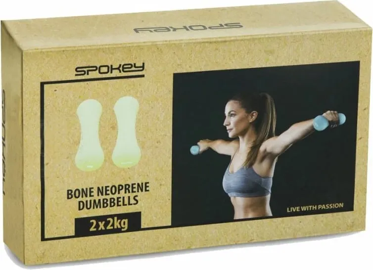 Pesha Spokey Bone për stërvitje, 2x2kg, jeshile - 4