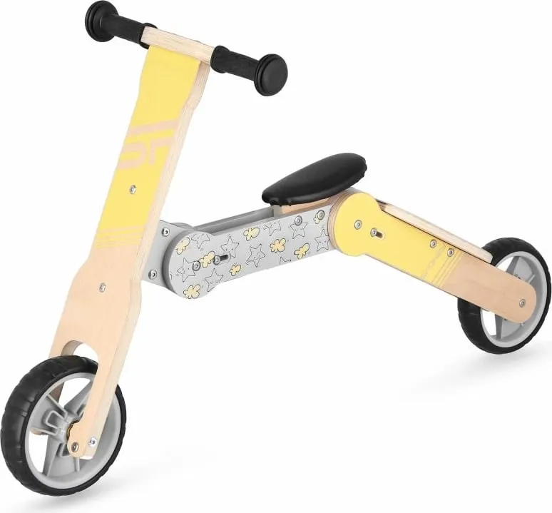 Bicikletë e balancës dhe trotinet për fëmijë 2në1 Spokey WOO-RIDE MULTI, e verdhë - 2