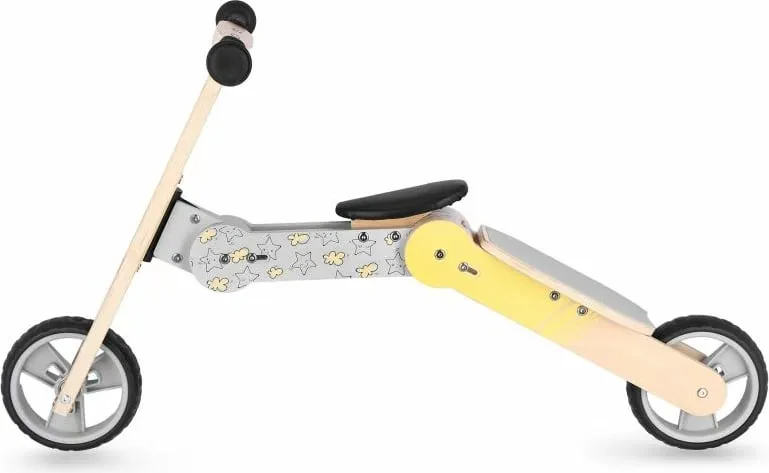 Bicikletë e balancës dhe trotinet për fëmijë 2në1 Spokey WOO-RIDE MULTI, e verdhë - 4