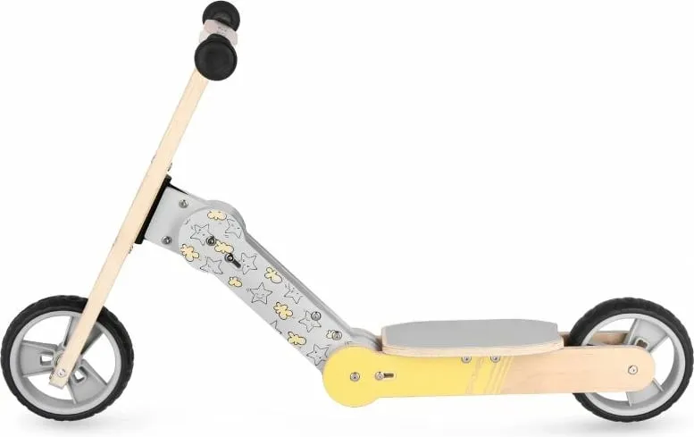 Bicikletë e balancës dhe trotinet për fëmijë 2në1 Spokey WOO-RIDE MULTI, e verdhë - 5
