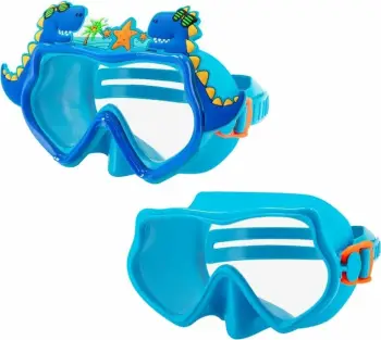 Maskë zhytjeje për fëmijë Spokey Wavy Jr SPK-946122, polikarbonat, rrip i rregullueshëm, shumëngjyrëshe