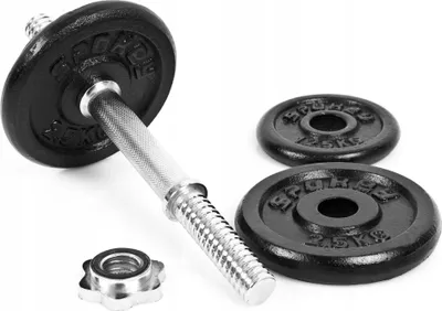 Hantel rregullues Spokey Egir, 9.5 kg, metalik - 3