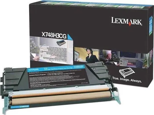 Toner për printer Lexmark X748H3CG, cyan - 1