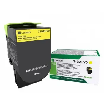 Toner, Lexmark, 71B2HY0, kapacitet i lartë 3500 faqe, i verdhë