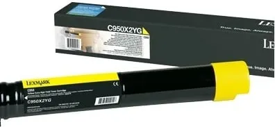 Toner Lexmark C950X2YG, Yellow, 24000 faqe, për C950de - 1