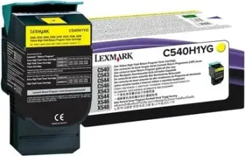 Toner për printer Lexmark C540H1YG, 2000 faqe, i verdhë