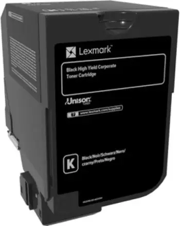 Toner, Lexmark 74C2HKE, rendiment i lartë, origjinal, e zezë