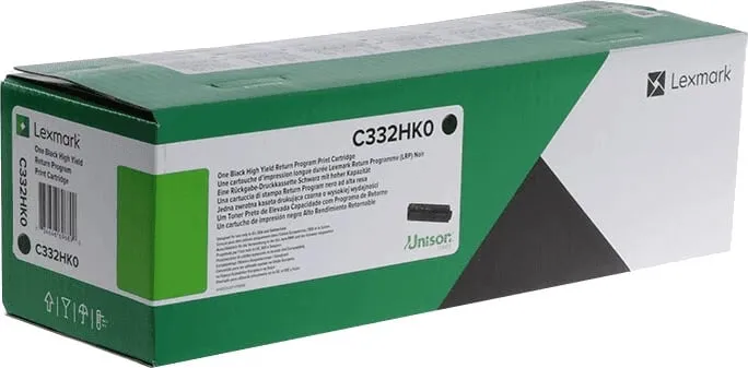 Toner Lexmark C332HK0 rendiment 3000 faqe standard i zi - 1