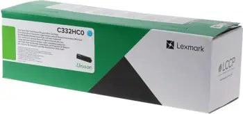 Toner, Lexmark, C332HC0, rendiment deri 2500 faqe, cyan