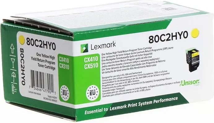 Toner, Lexmark, 80C2HY0, rendiment 3000 faqe, XXL, e verdhë - 1