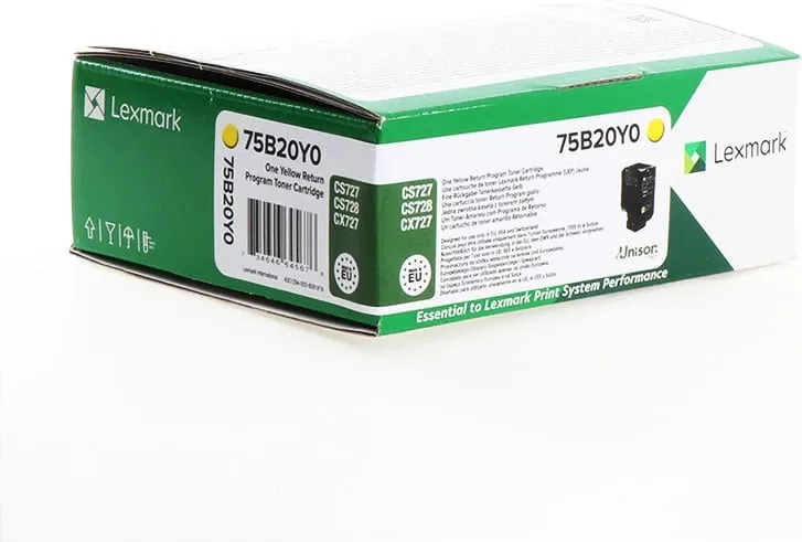 Toner, Lexmark, 75B20Y0, rendiment 10000 faqe, standard, e verdhë - 1