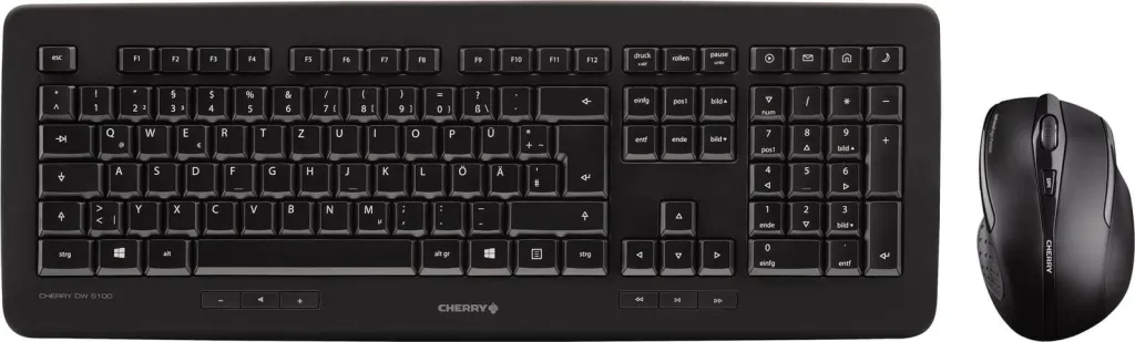 Set tastierë dhe maus CHERRY DW5100, QWERTZ gjerman, i zi - 1