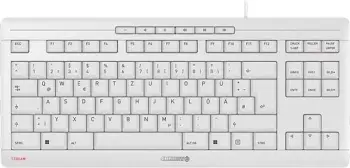 Tastierë CHERRY STREAM TKL, USB, QWERTZ gjerman, e bardhë