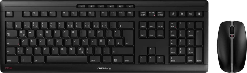 Set tastierë dhe maus CHERRY STREAM Desktop Recharge, QWERTZ Gjerman, e zezë - 1