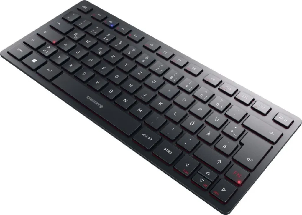 Tastierë Cherry, wireless, CZ + SK, e zezë dhe e kuqe - 2