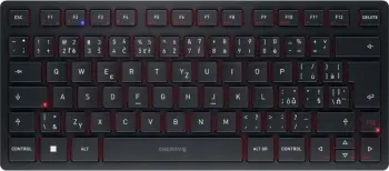 Tastierë Cherry, wireless, CZ + SK, e zezë dhe e kuqe