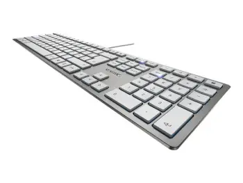Tastierë me kabllo CHERRY KC 6000 SLIM Silver Compact Wired Keyboard – Hiri