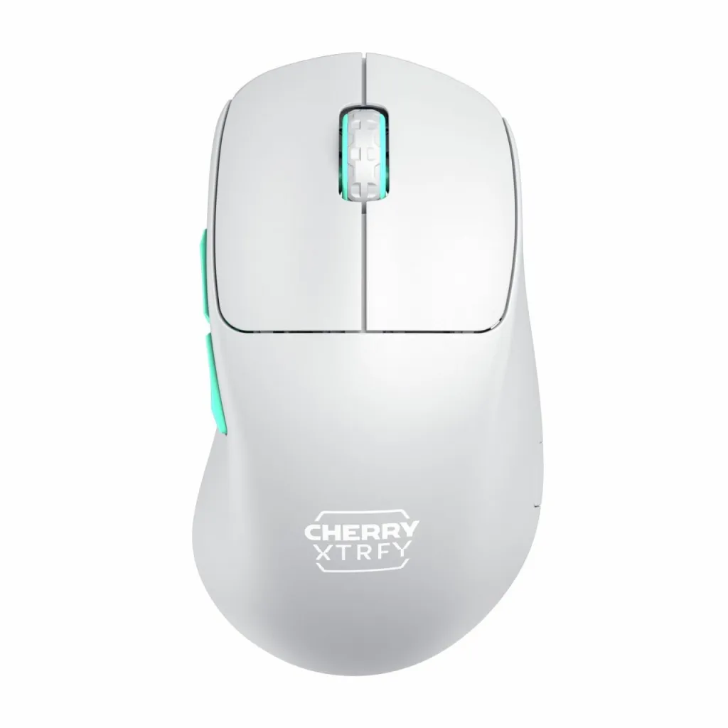 Maus CHERRY XTRFY M64 Wireless, 26000 DPI, Blu, Turquoise, Bardhë - 1