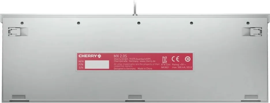 Tastierë mekanike Cherry MX 2.0S RGB, USB, QWERTZ, e bardhë - 3