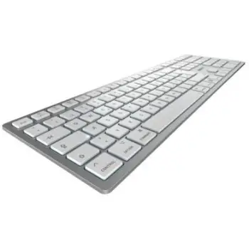 Tastierë Cherry KW 9100 SLIM për Mac, Wired & Wireless, USB + Bluetooth, Silver