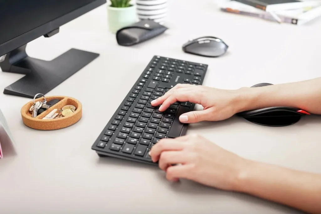 Tastierë Cherry KW 9100 SLIM, Wireless, RF Wireless + Bluetooth, QWERTY, Ngjyrë e zezë - 2