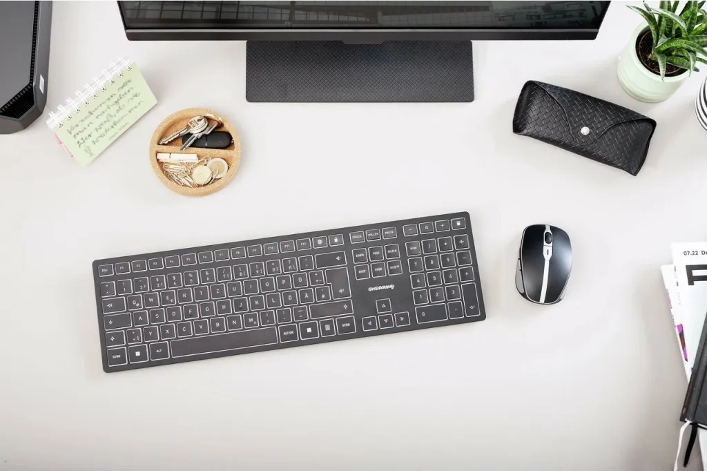 Tastierë Cherry KW 9100 SLIM, Wireless, RF Wireless + Bluetooth, QWERTY, Ngjyrë e zezë - 4