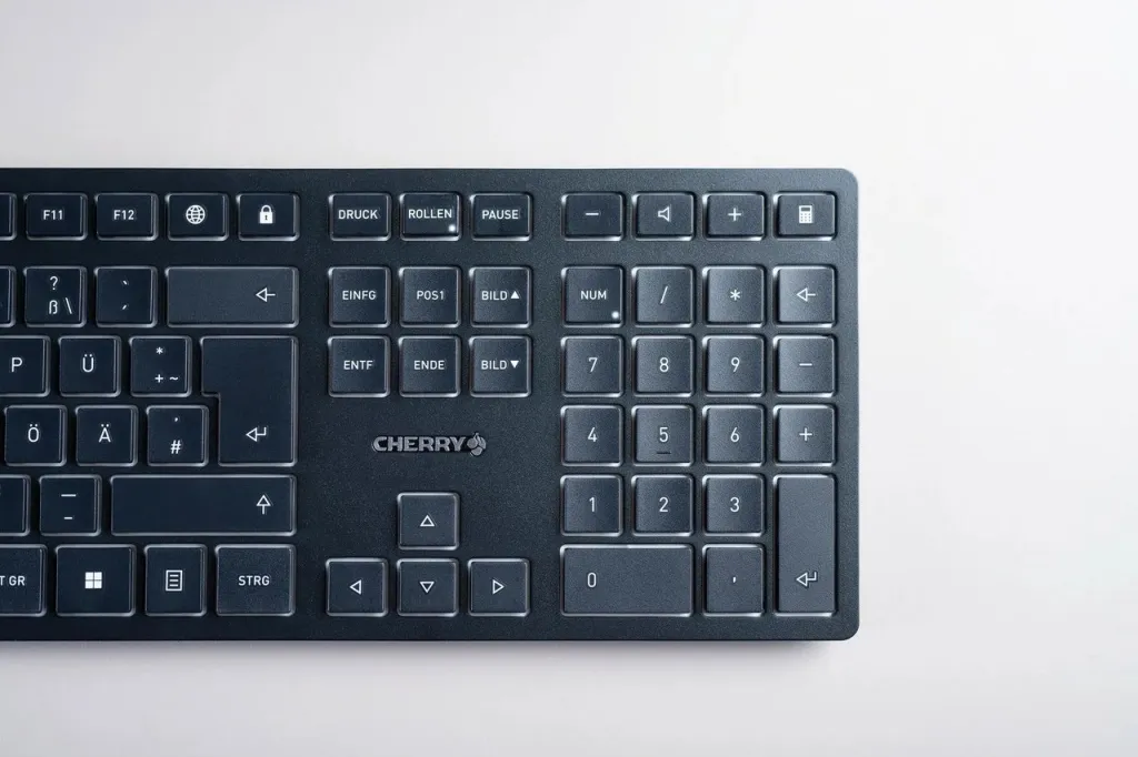 Tastierë Cherry KW 9100 SLIM, Wireless, RF Wireless + Bluetooth, QWERTY, Ngjyrë e zezë - 8