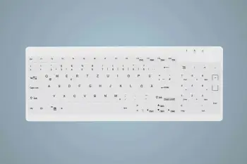 Tastierë Cherry AKTIVE KEY Hygiene Compact me touchpad, ultraflat, e bardhë
