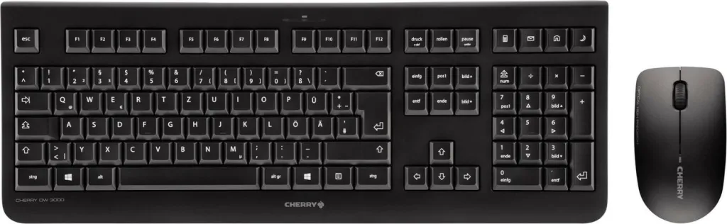 Tastierë me maus wireless Cherry DW 3000, mekanike, QWERTZ, e zezë - 1