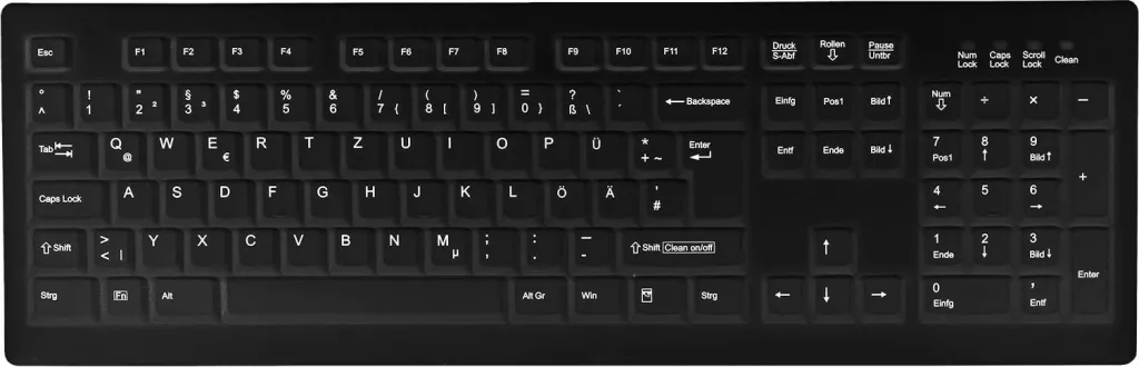 Tastierë Cherry AK-C8100, Full-size, Wireless, Membranë, QWERTZ, E zezë - 1
