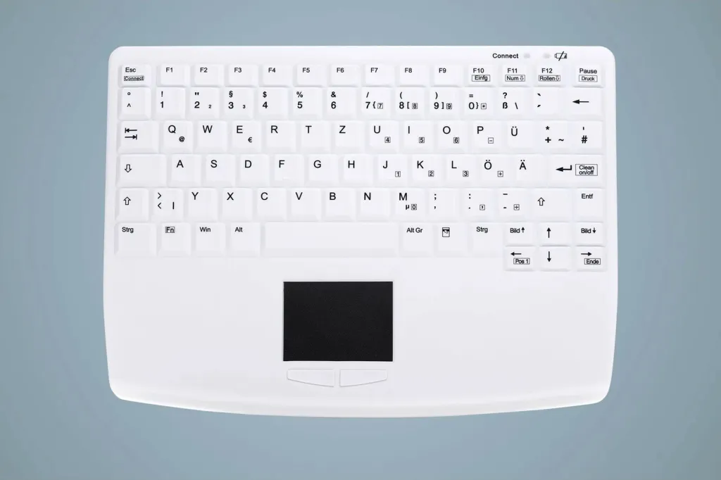 Tastierë mini Active Key AK-4450-GUVS, me touchpad, USB, membranë, bardhë - 1