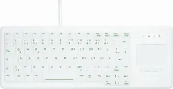 Tastierë mini Cherry AK-C4400, me kabllo, USB + PS/2, membranë, e bardhë