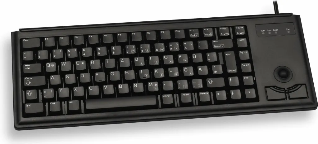 Tastierë mekanike Cherry G84-4400 me trackball, USB, QWERTY, e zezë - 2