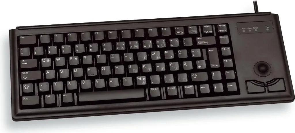 Tastierë Cherry G84-4400 Trackball, USB, Full-size, E zezë - 1