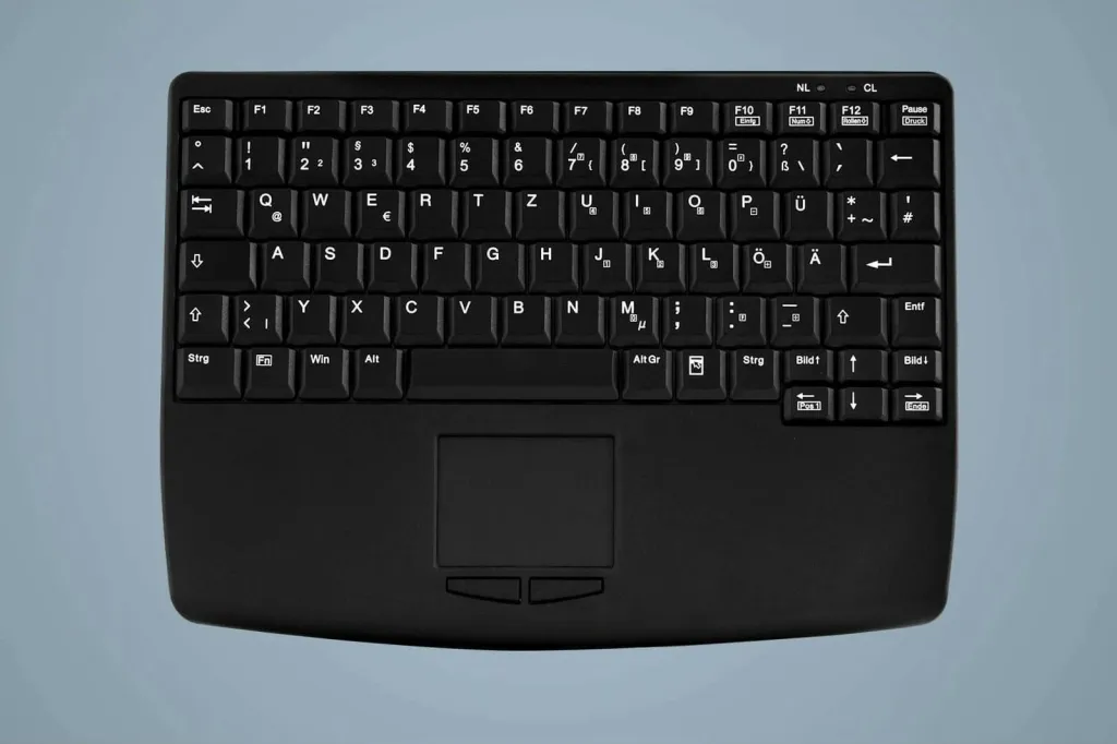 Tastierë mekanike Cherry AK-4450-GFU, Wireless, RF, me touchpad, e zezë - 1