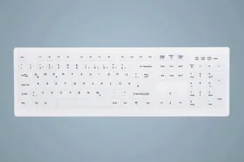 Tastierë Cherry AK-C8100FA-UVS-W/GE, full-size, USB, membranë, QWERTY, e bardhë